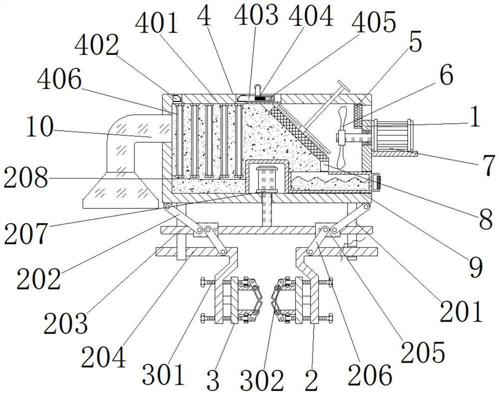 Anti-blocking machine tool anti-dust device for precise instrument machining