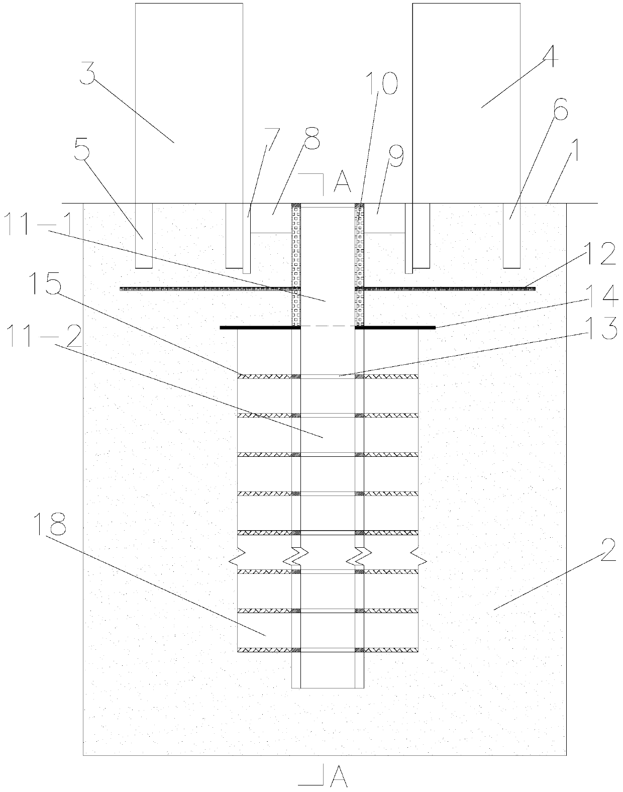 Radial silo underground parking garage and construction method thereof