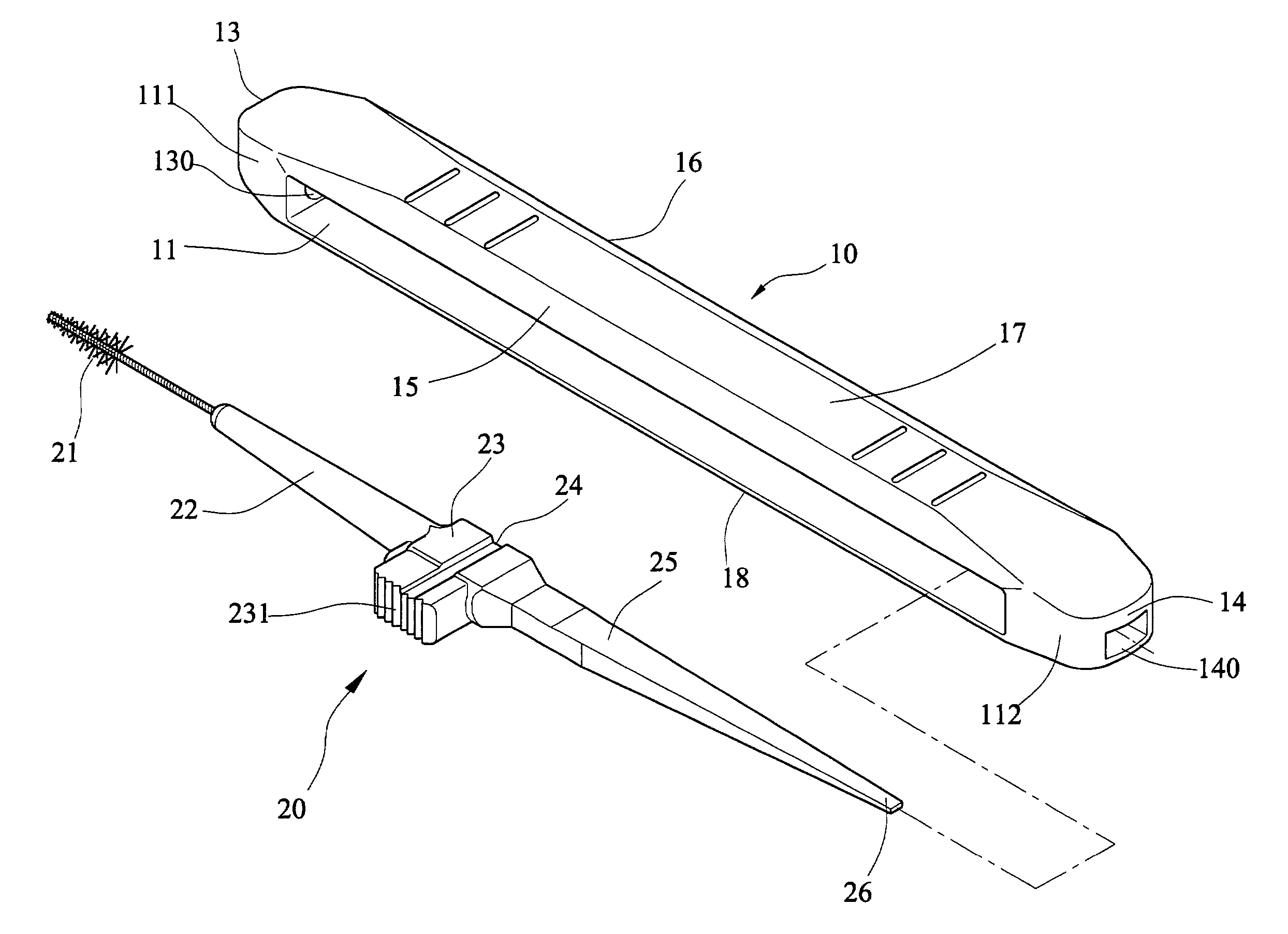 Toothpick and interdental brush combination