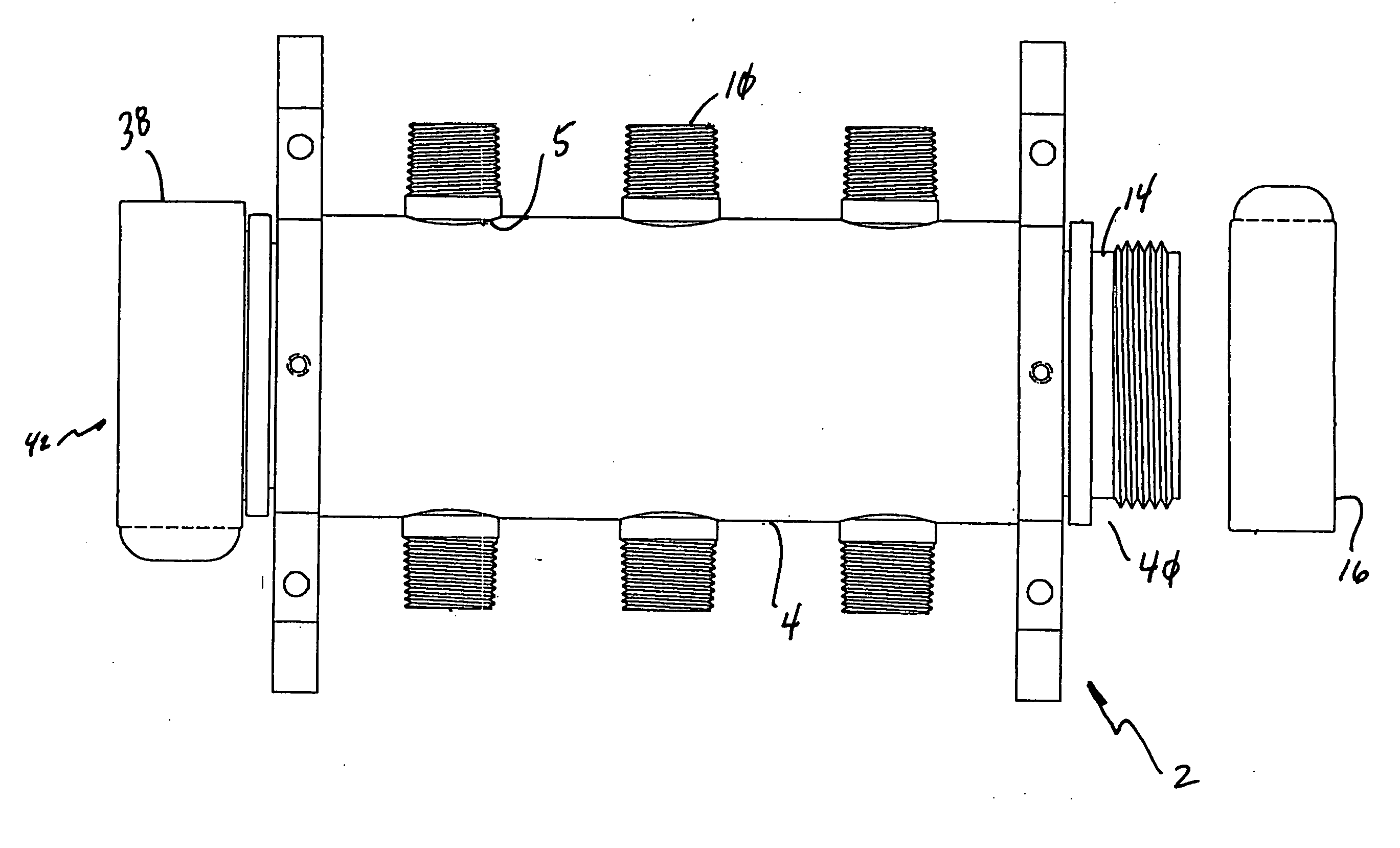 Manifold for selectively dispersing multiple fluid streams