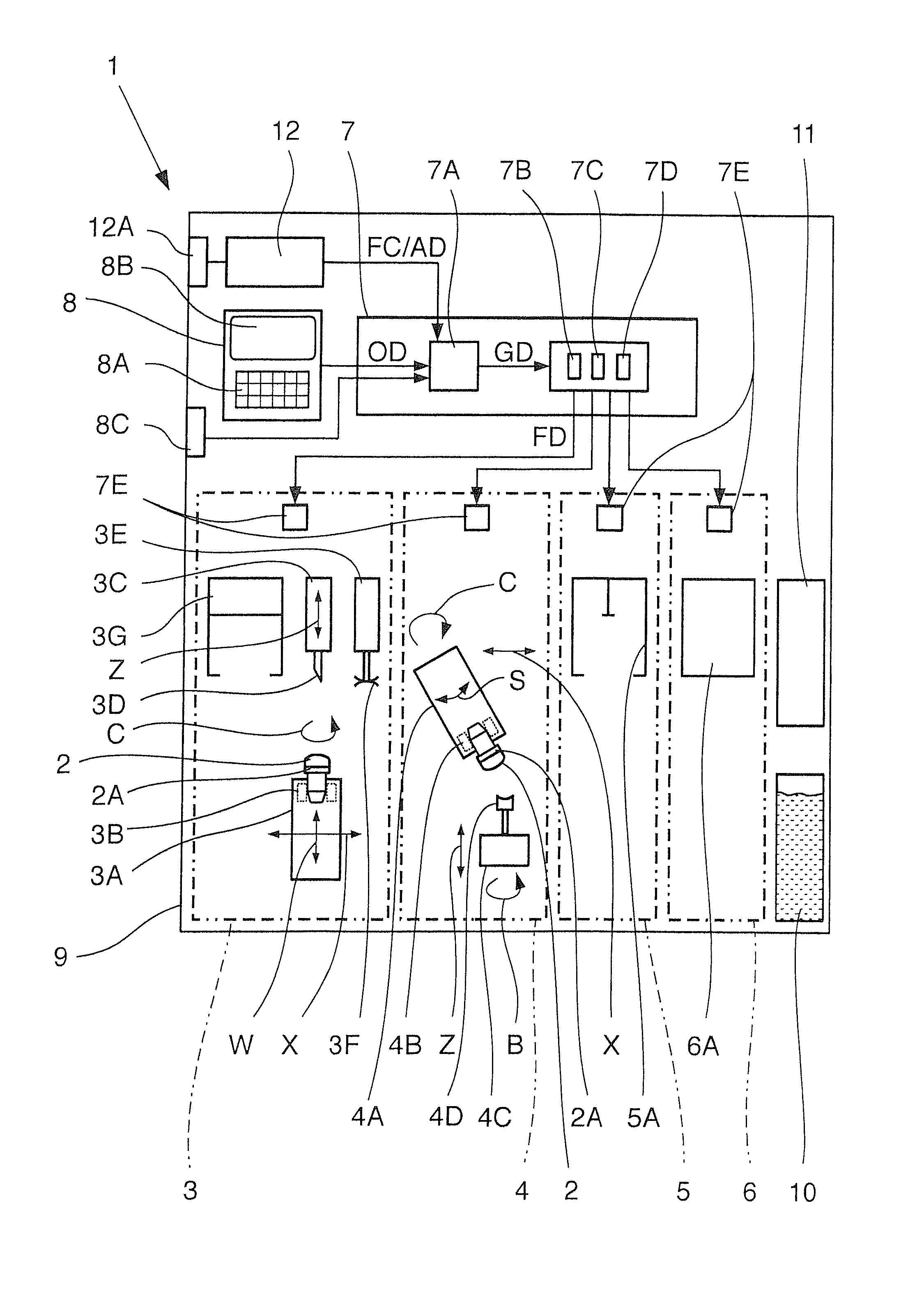 Apparatus and method for working an optical lens and also an optical lens and a transporting container for optical lenses