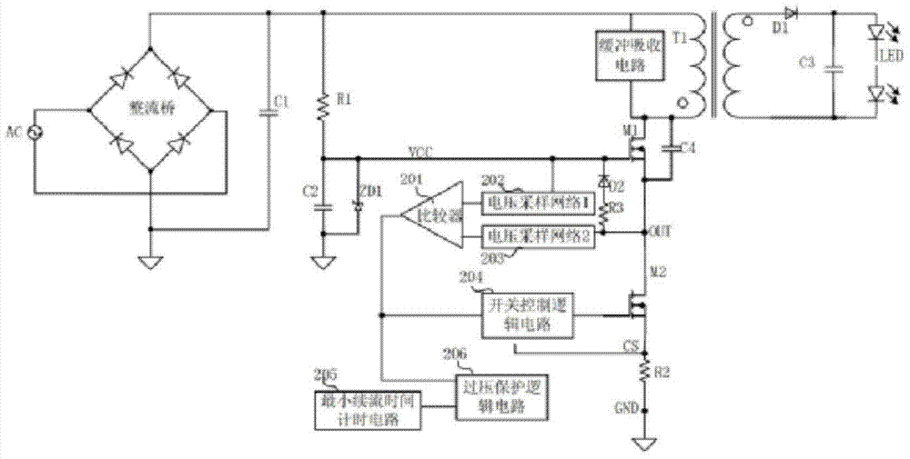 Control circuit of power MOSFET switching tube source electrode drive topological structure