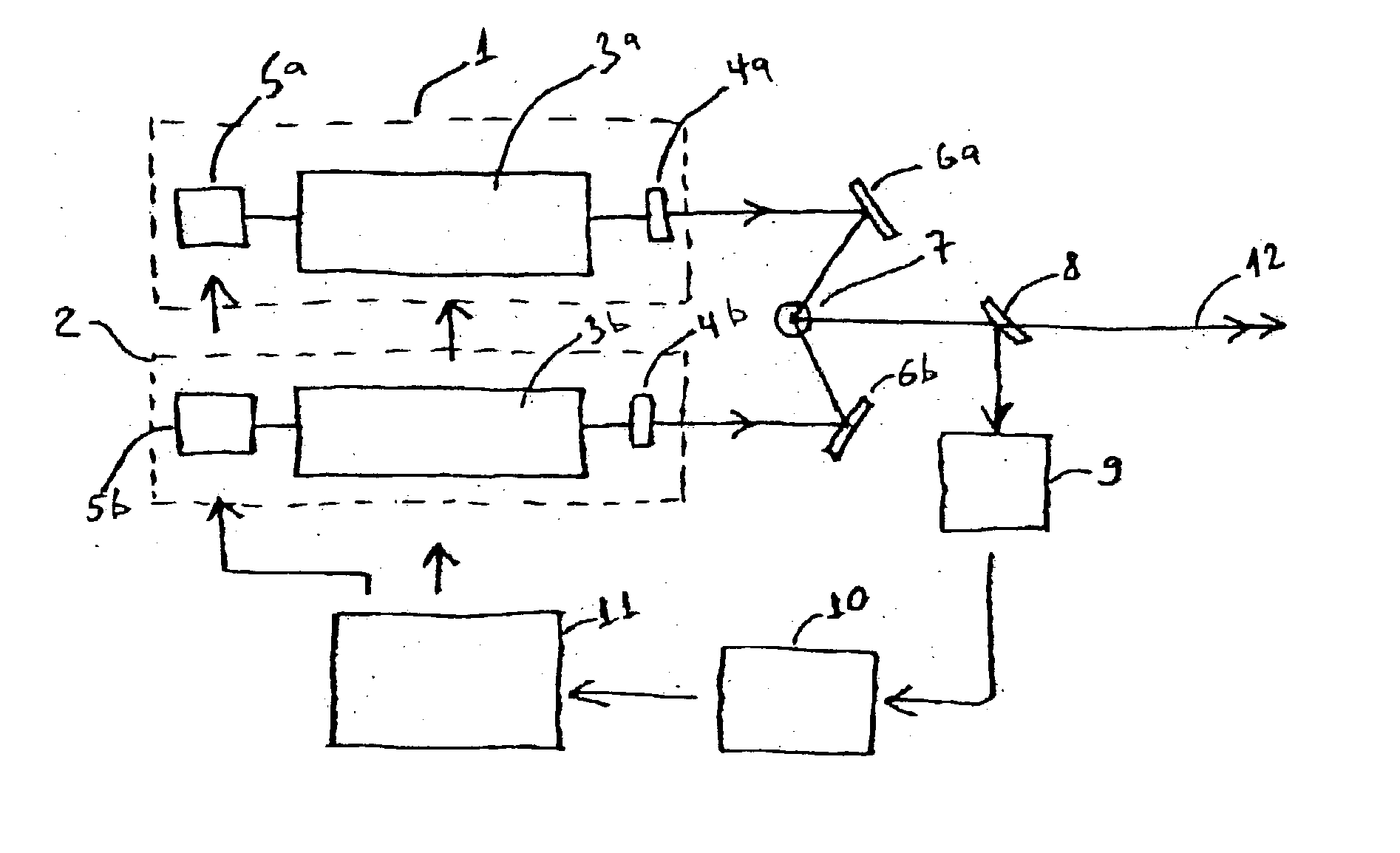 Excimer or molecular fluorine laser system with multiple discharge units