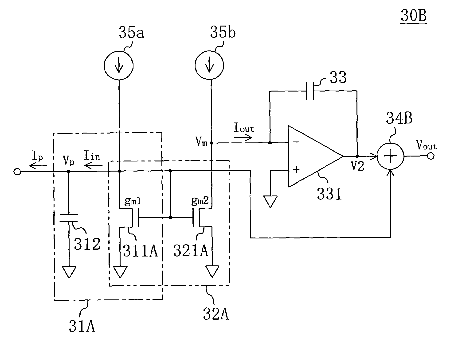 Low-pass filter for a PLL, phase-locked loop and semiconductor integrated circuit