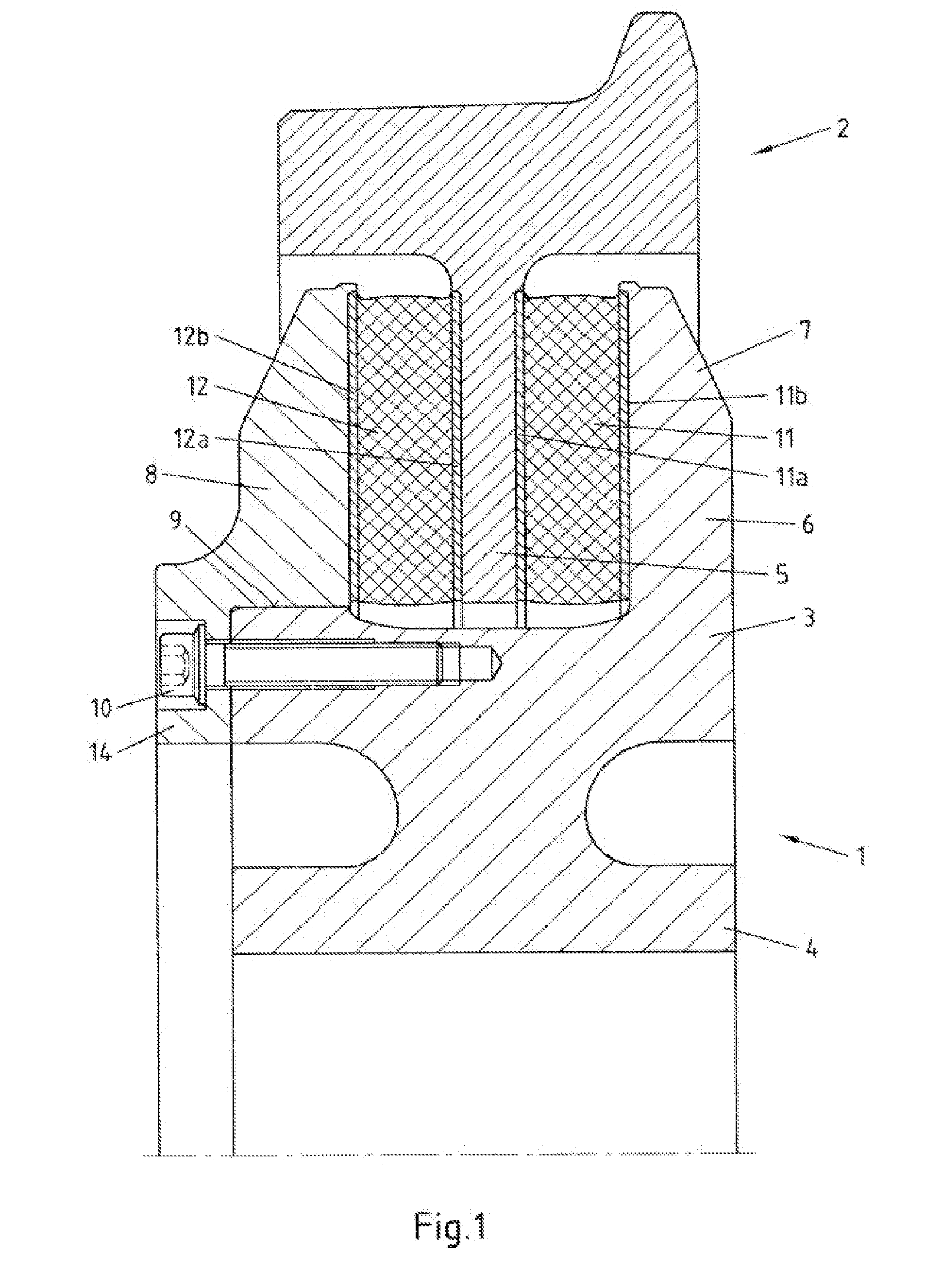 Railway Vehicle Wheel with Elastic Rubber Suspension