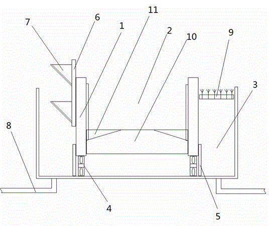 An ecological artificial river channel downstream of the reservoir with the function of filtering and generating electricity