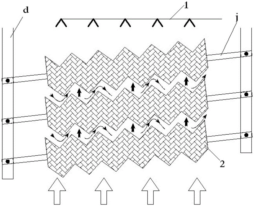 Evaporative air conditioner with rocking fill