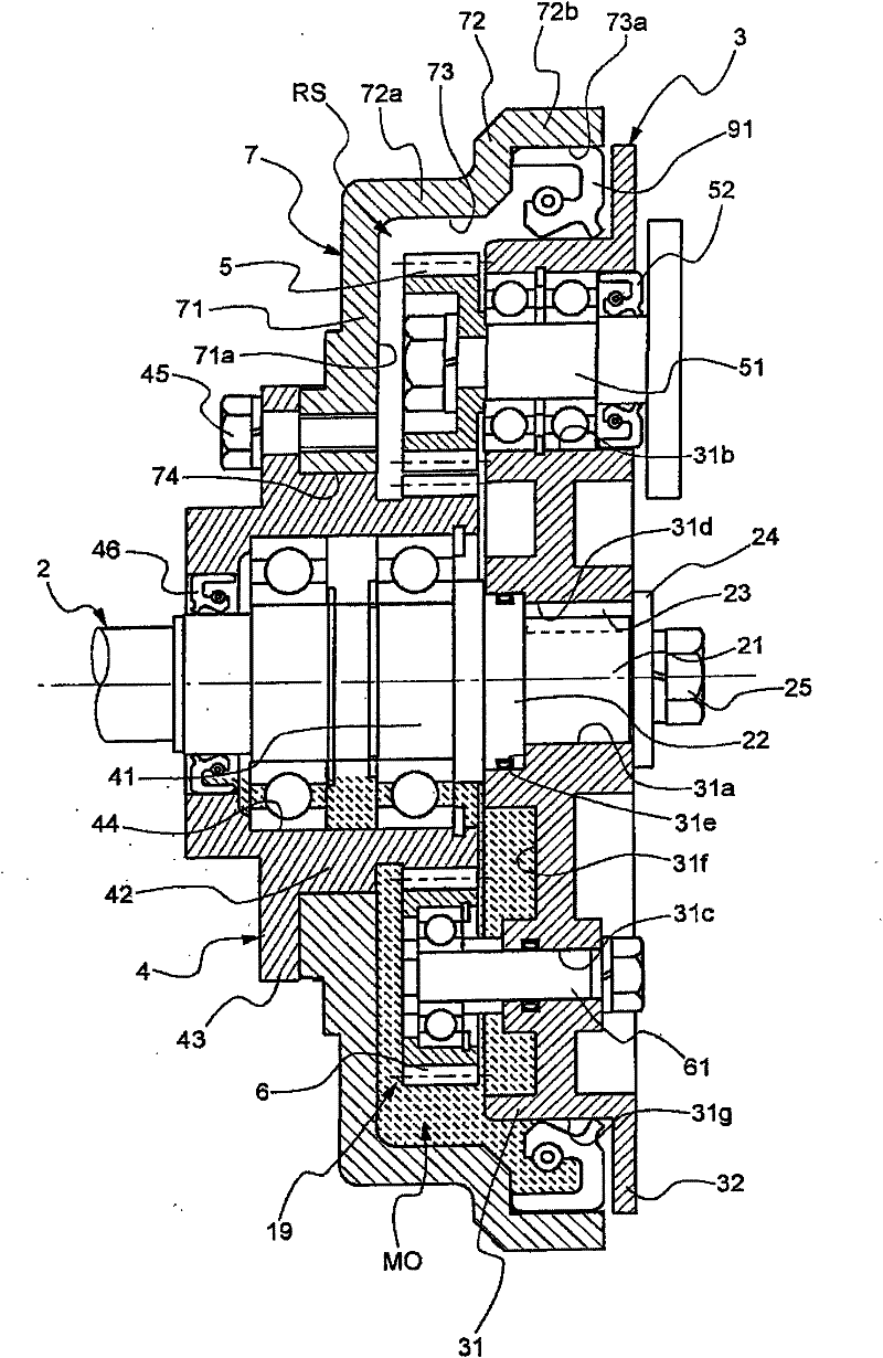 Planetary gear type selvage device of weaving machine