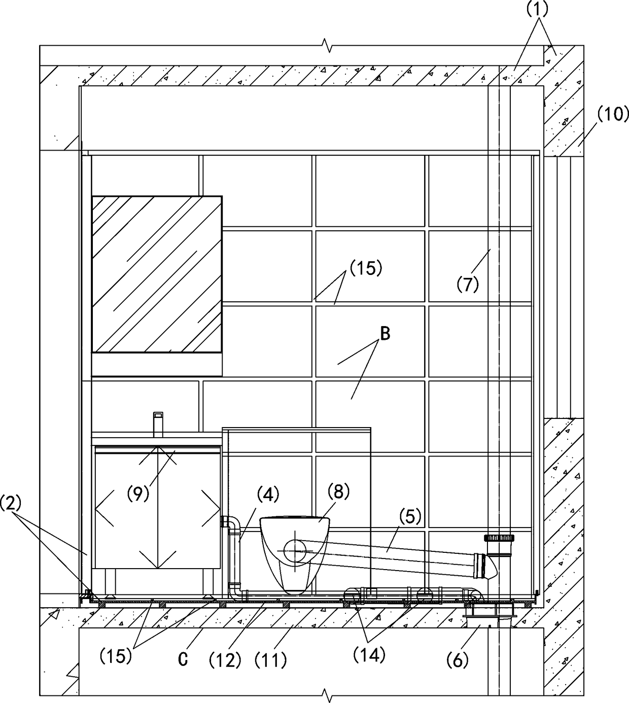 Fabricated integrated bathroom