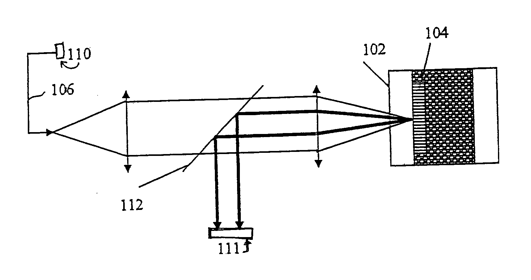 Optical interrogation systems with reduced parasitic reflections and a method for filtering parasitic reflections