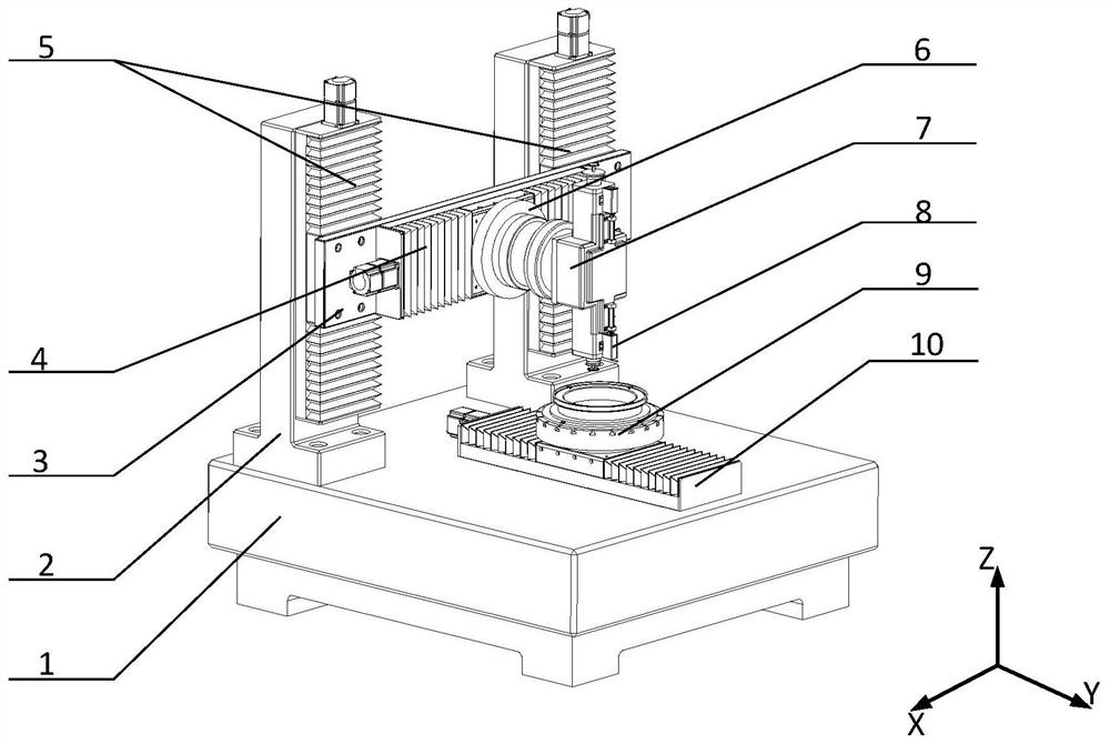 Annular workpiece milling, grinding and measuring integrated machining machine tool and control method thereof