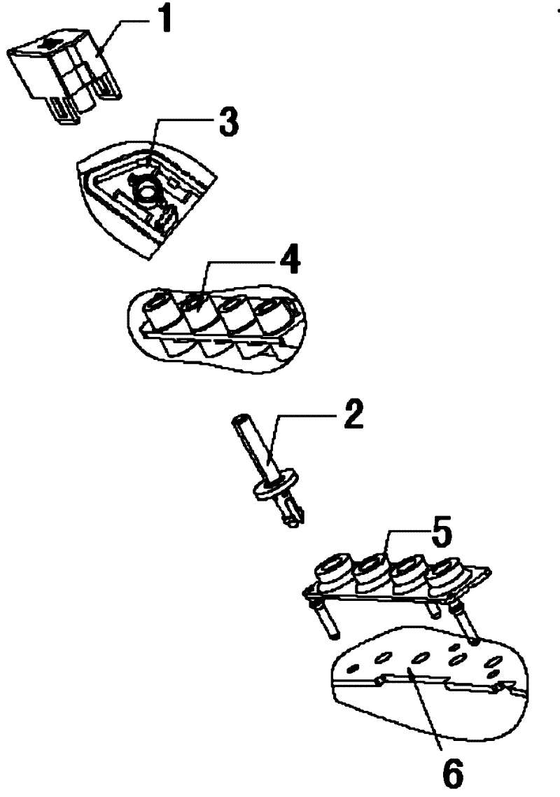 Button combination mechanism for automobile instrument