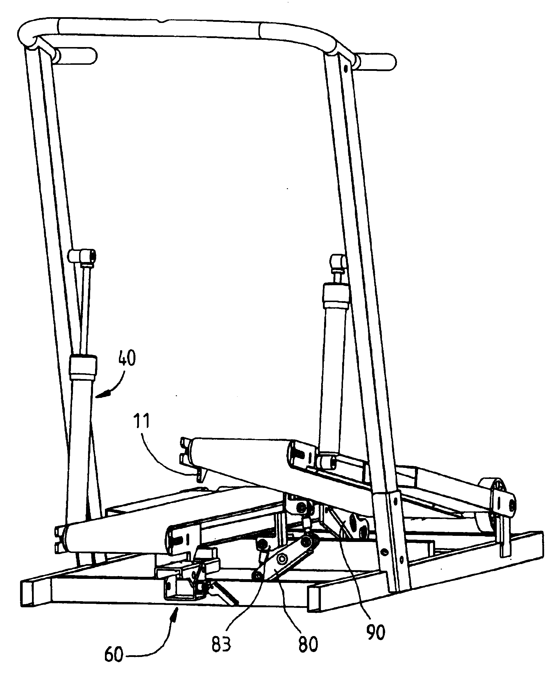 Combination of treadmill and stair climbing machine