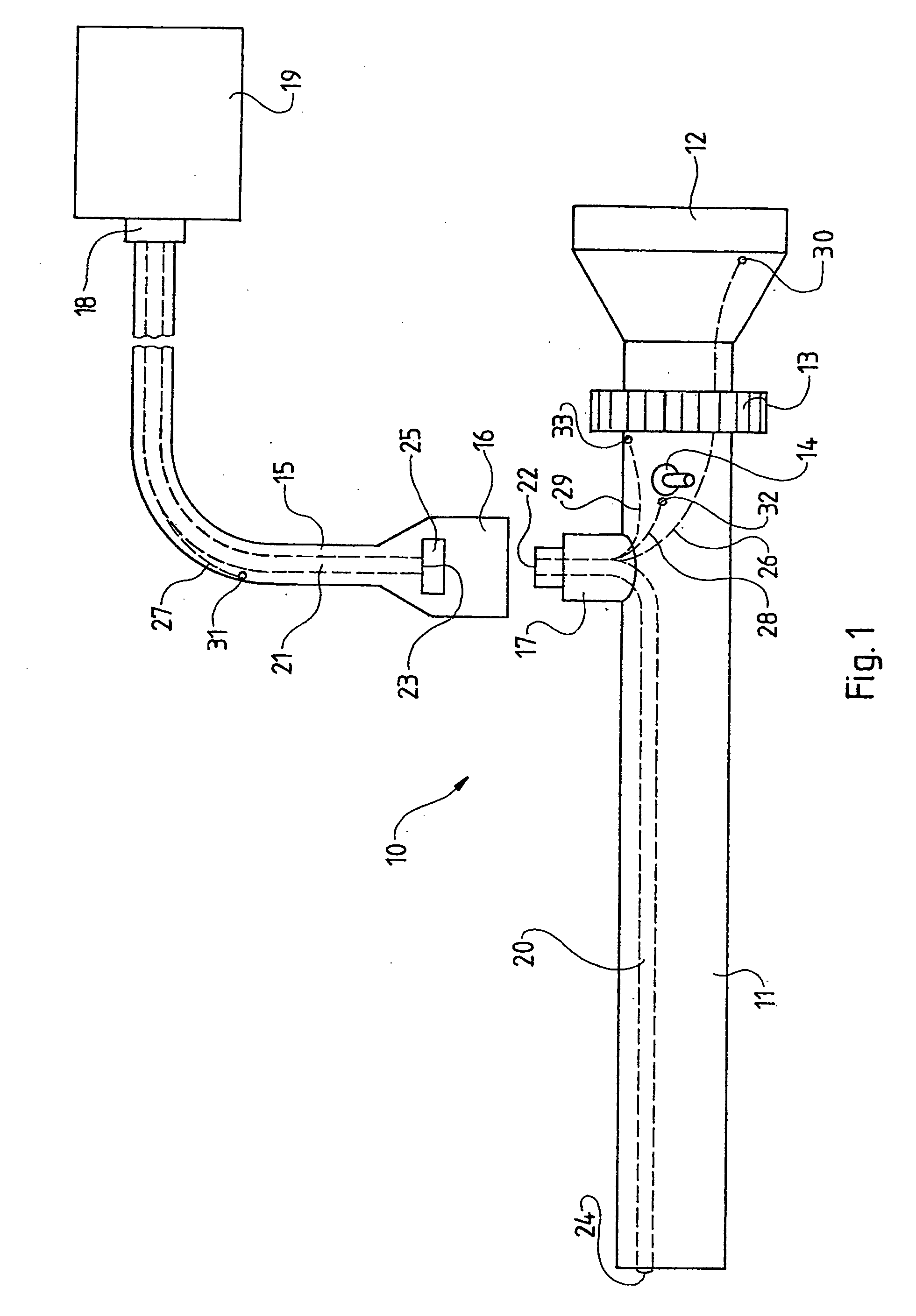 Endoscope provided with an fibre optical bundle