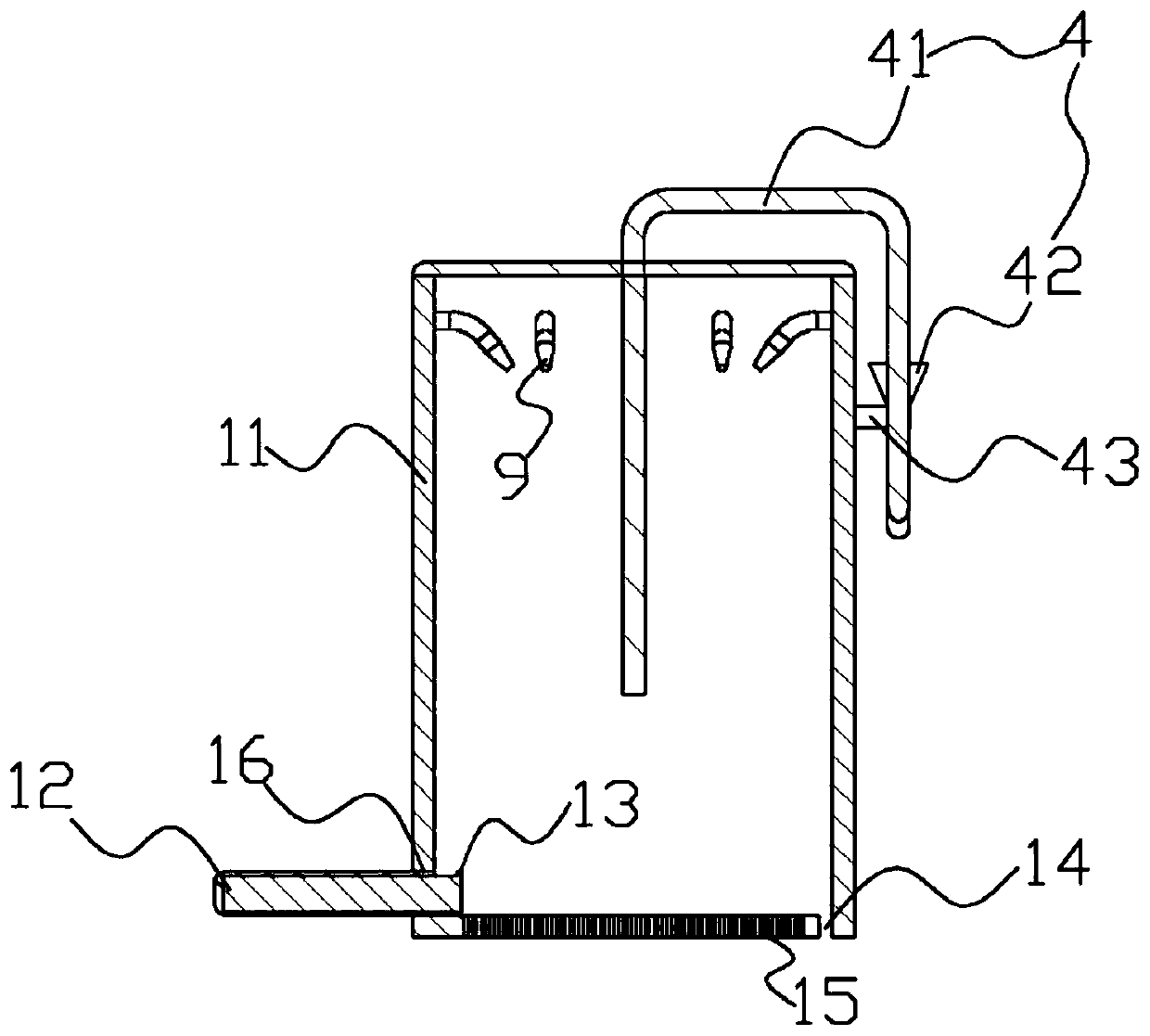 Vomiting nursing device for digestive department