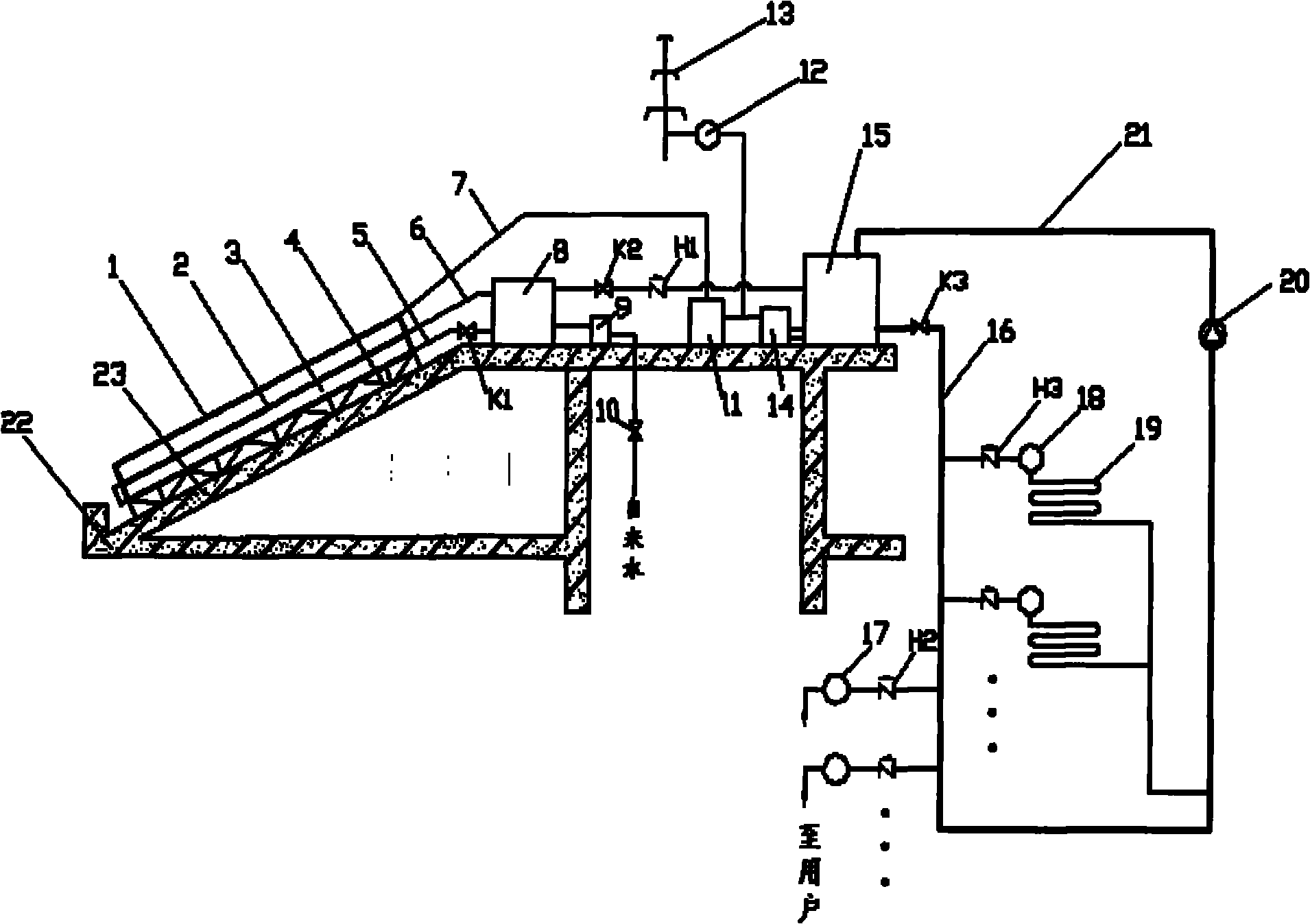 Recycling compound energy and high-rise building integrated central heating system