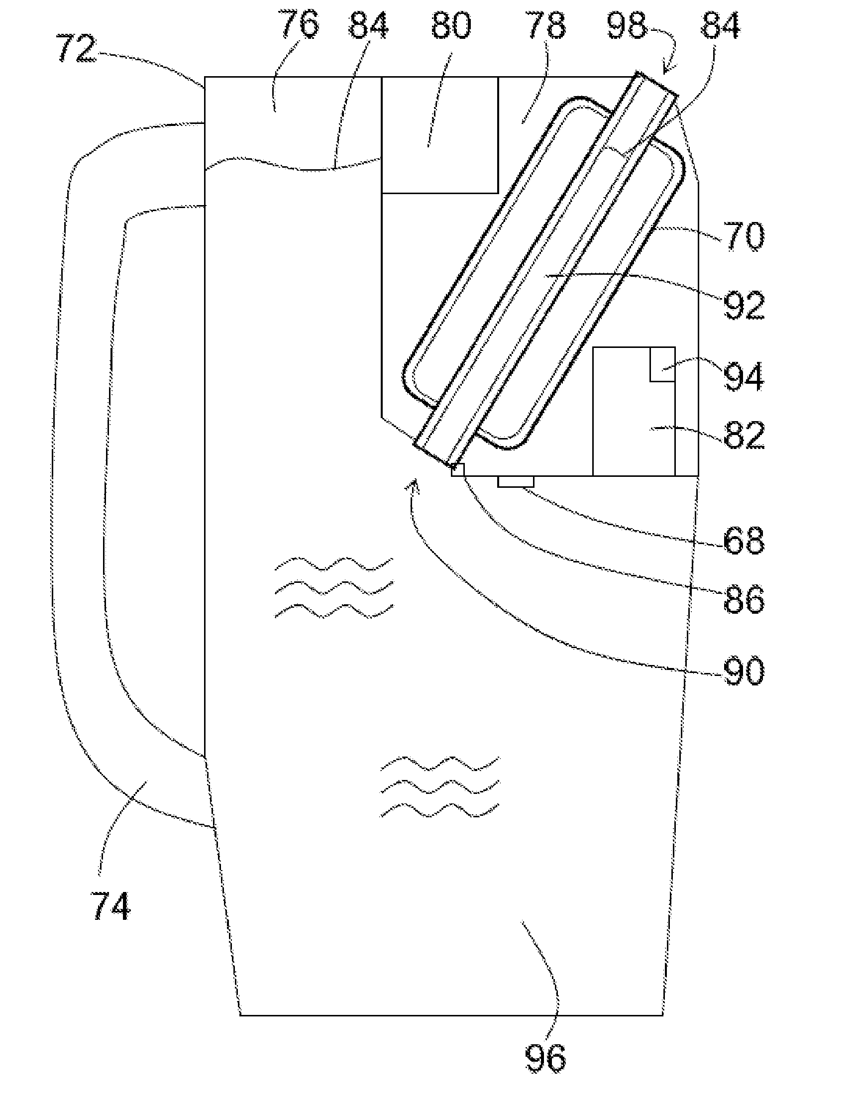 Dielectric barrier discharge lamp device, and optical fluid treatment device provided with the dielectric barrier discharge lamp device