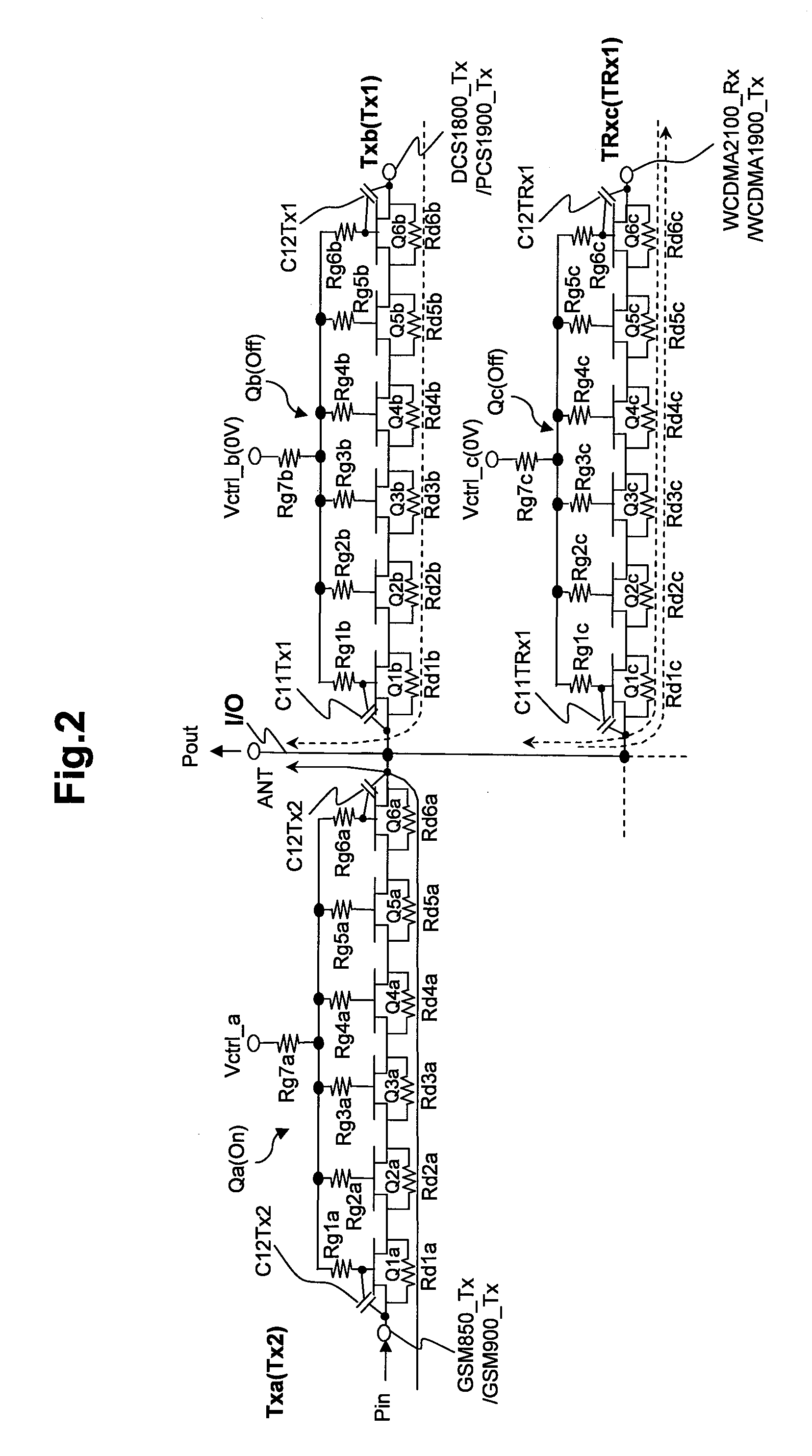 Semiconductor integrated circuit, RF module using the same, and radio communication terminal device using the same