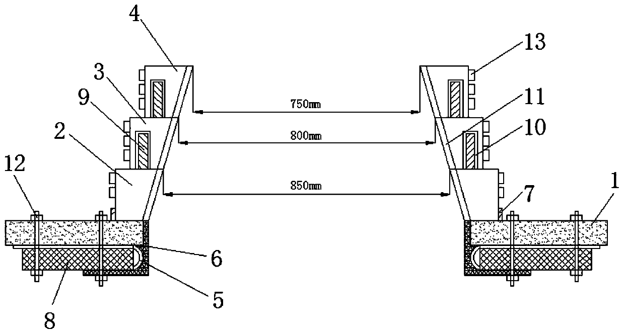 Gasification furnace slag mouth brick structure