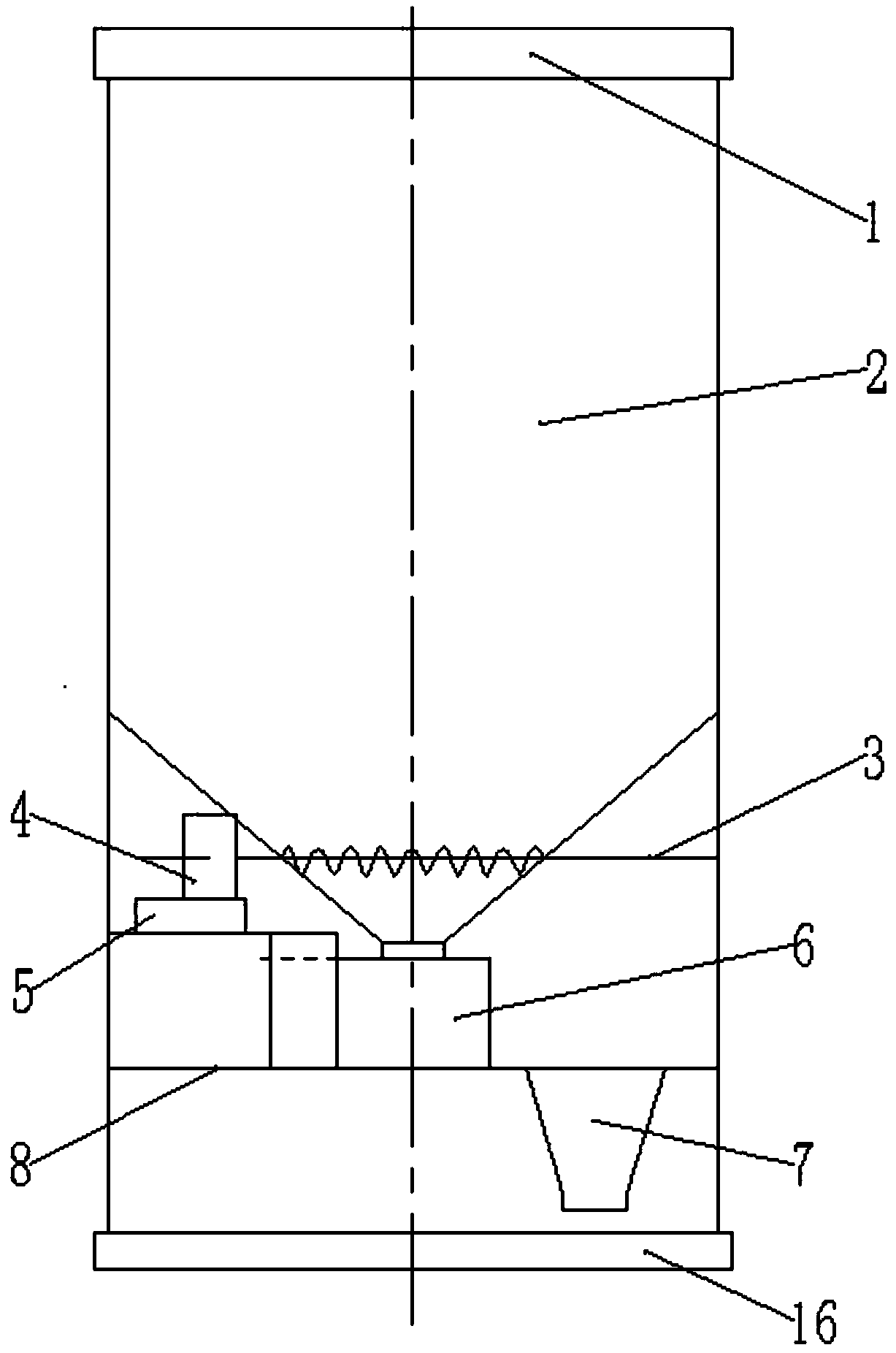 Milk powder tank capable of performing metering