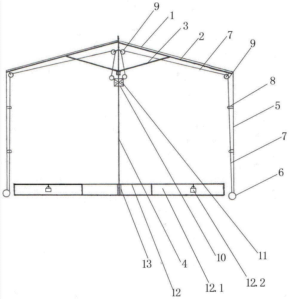 Pavilion type beach umbrella