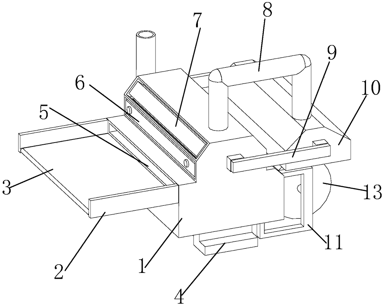 Dedusting cotton fluffing device