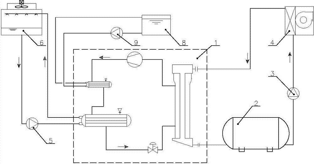 Closed ice storage air conditioning heat pump device