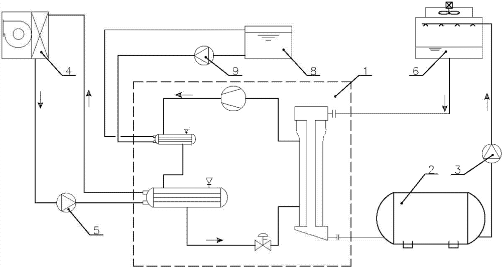 Closed ice storage air conditioning heat pump device