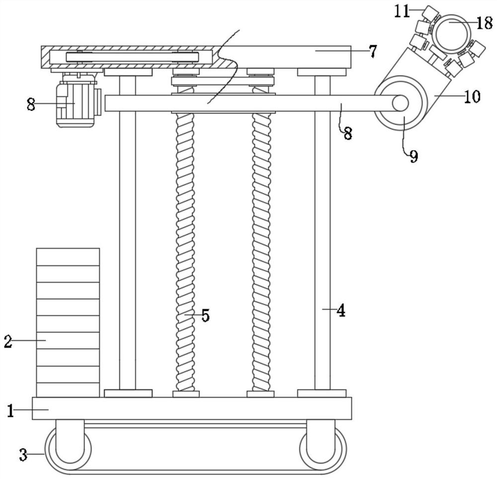 Shield tunneling machine steel pipe mounting and lifting device