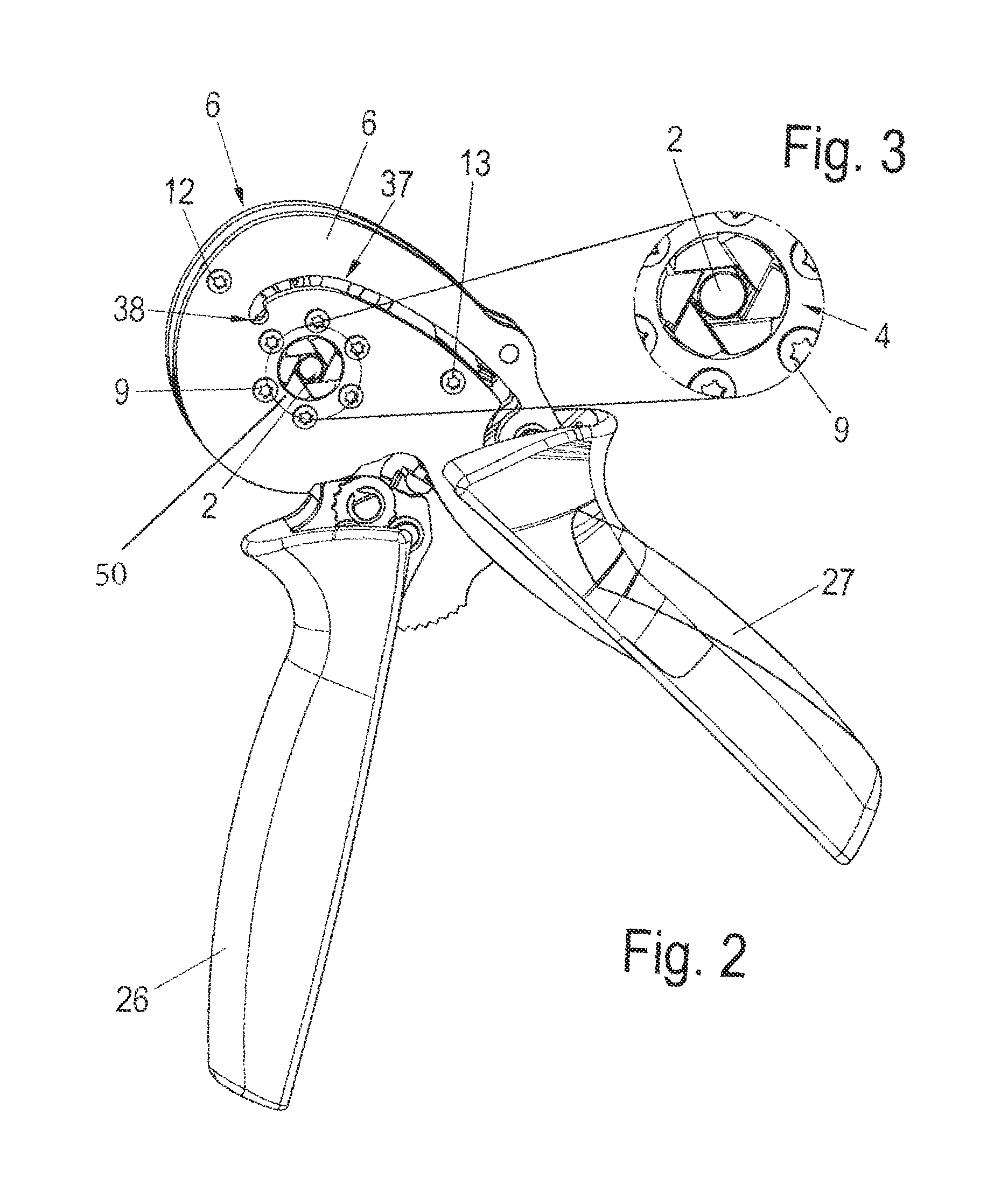 Crimping tool for wire end ferrules