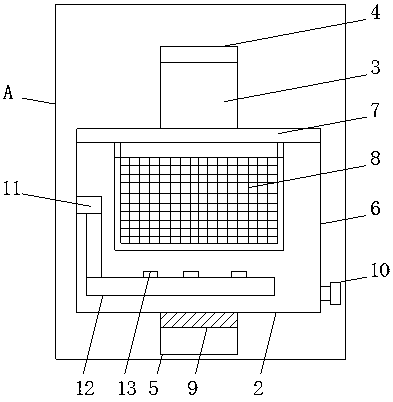 Air filter device of gas furnace draught fan