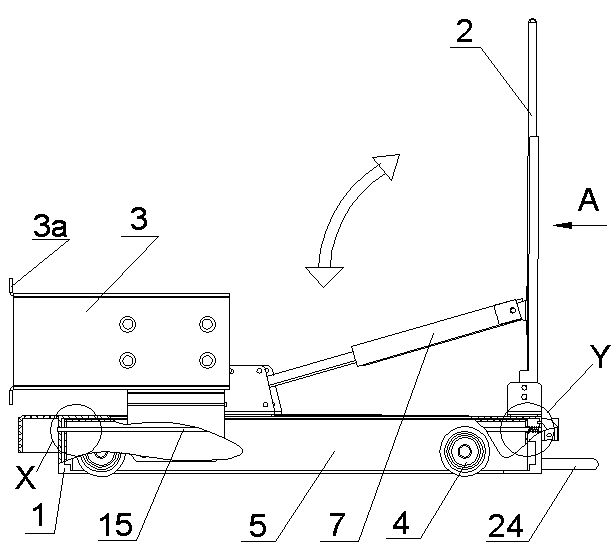 Auxiliary trolley device for trolley opening-and-closing primary phasing