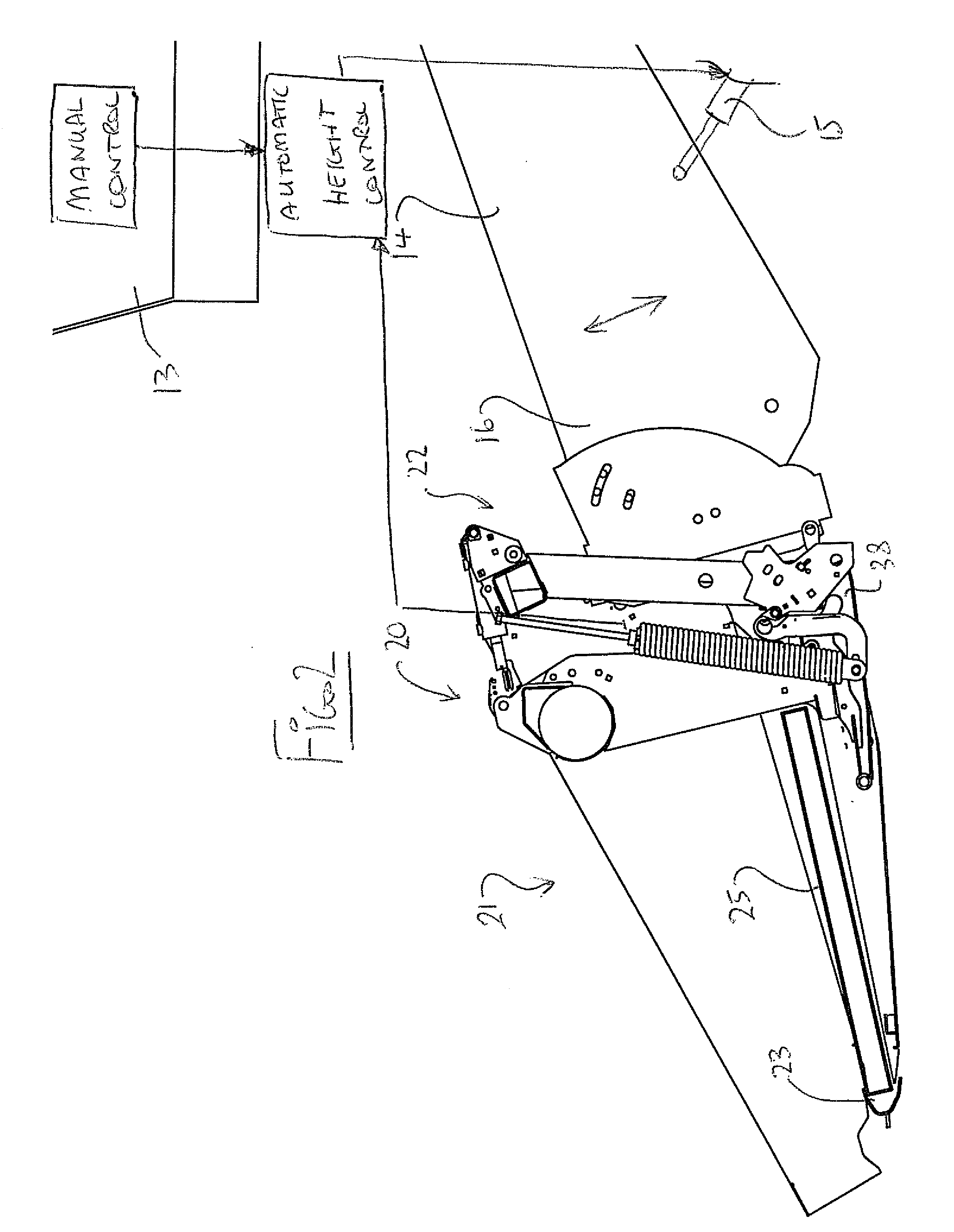 Combine header with gauge wheels to control cut height