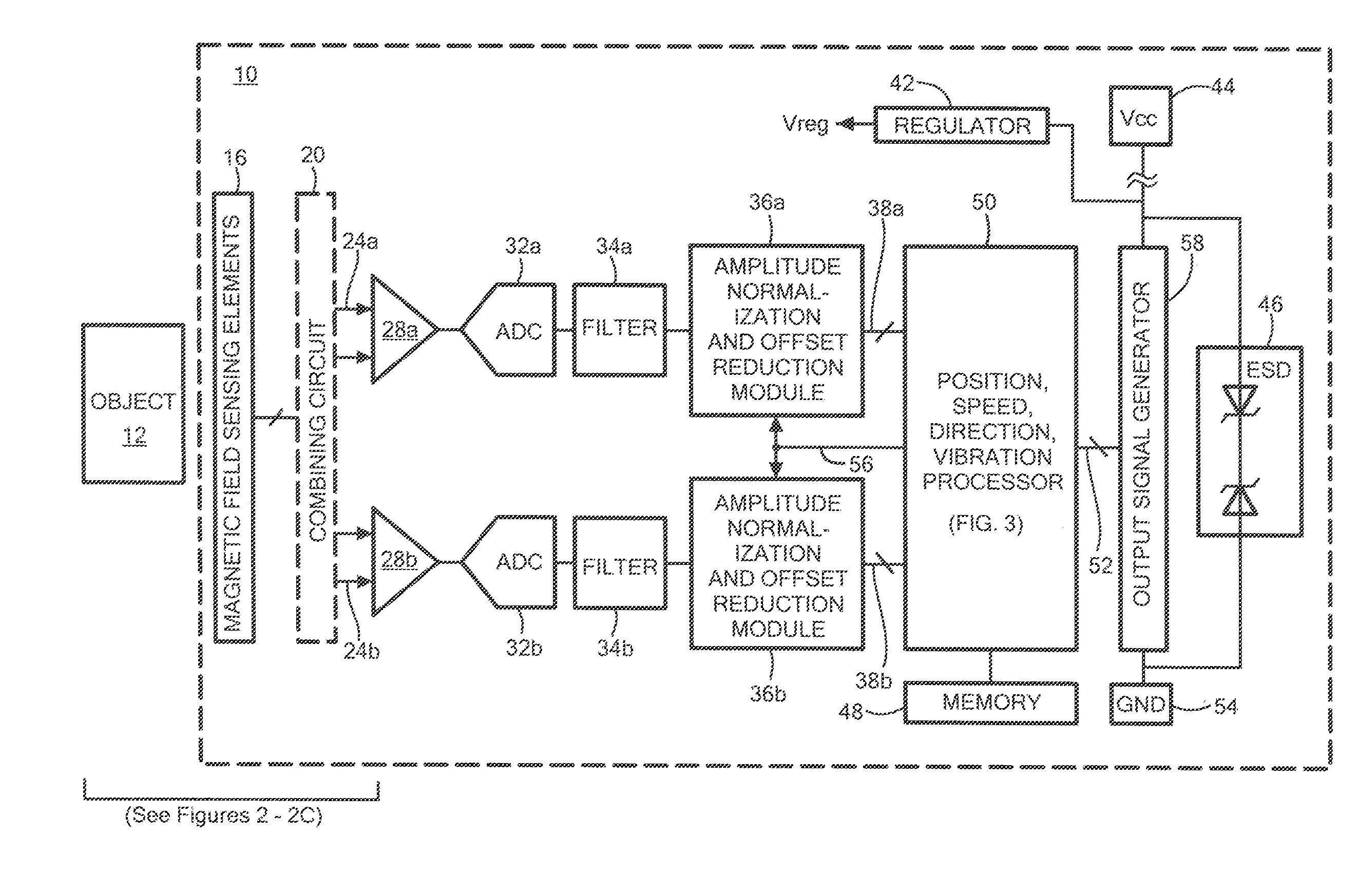 Magnetic field motion sensor and related techniques