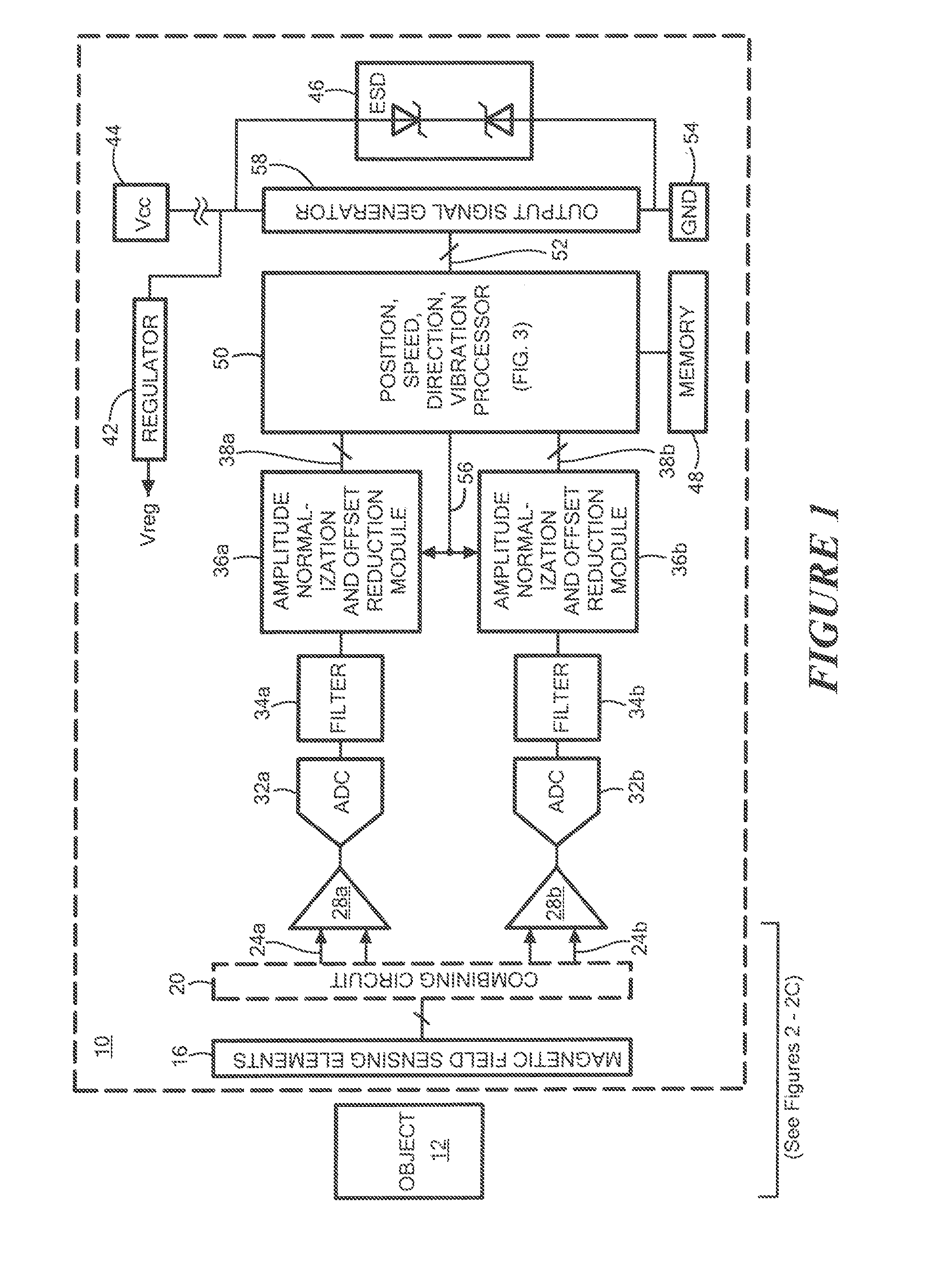 Magnetic field motion sensor and related techniques