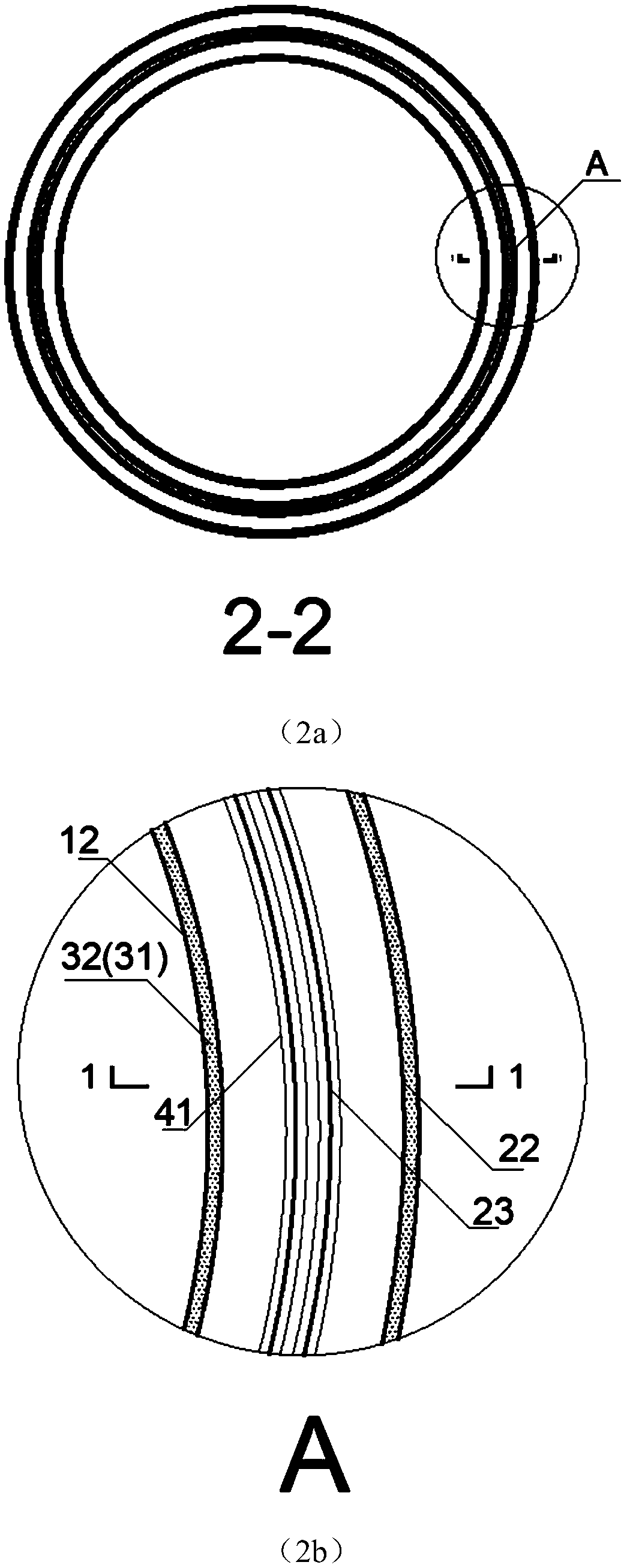 Deep vertical shaft self-adaptive protection device based on constant-resistance large-deformation structure