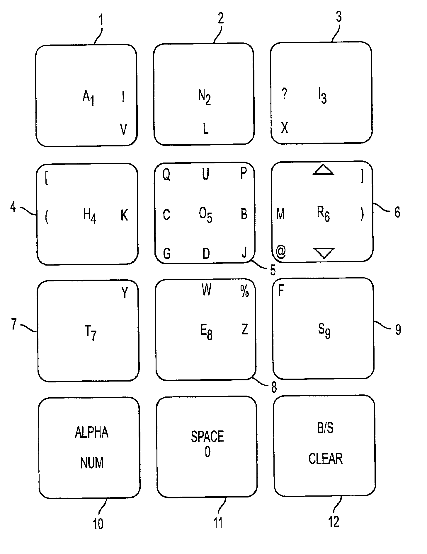 Method and apparatus for alphanumeric data entry using a keypad