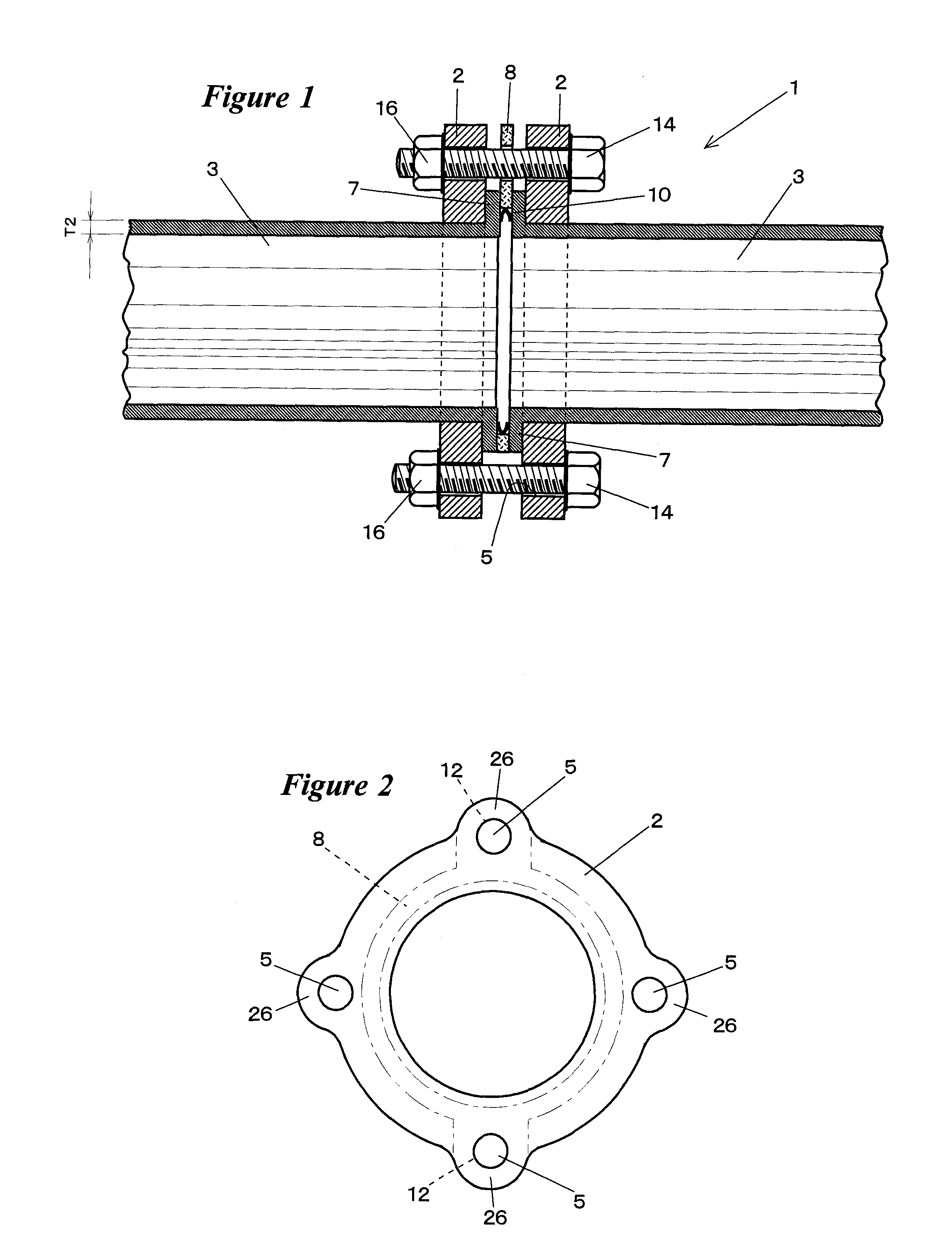 Loose flange pipe joint