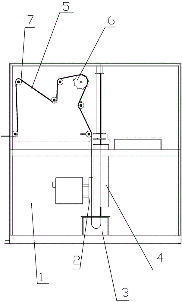 Plastic dipping structure of super-long chain