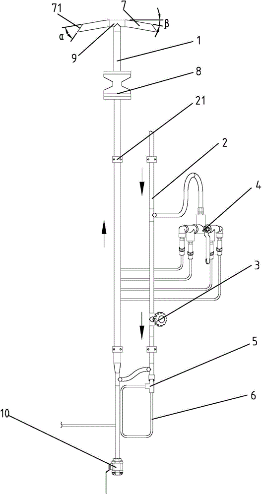 Fullness testing structure for low temperature liquid storage tank