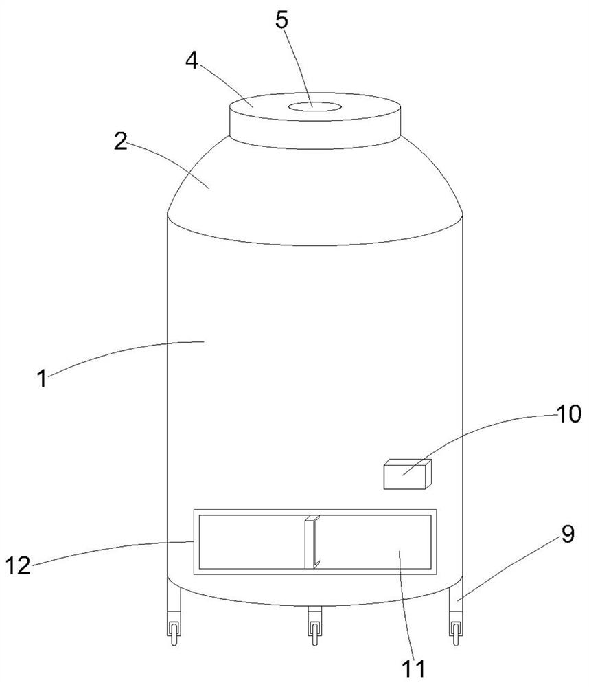 Blood sample temporary storage device and method for inpatient area