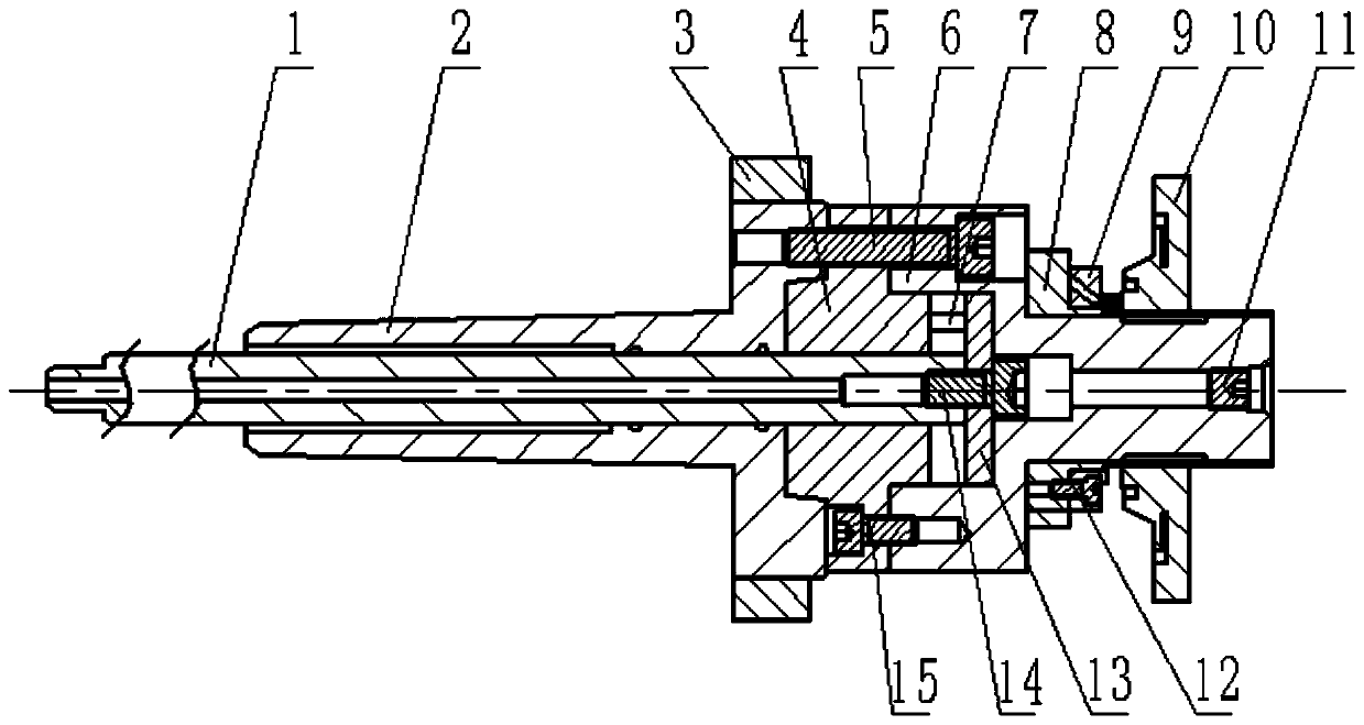 A rear-pull self-centering hydraulic clamp with airtight detection