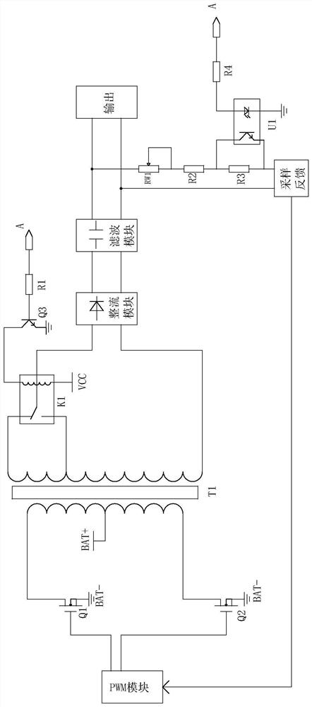 Boost circuit of elevator emergency rescue device