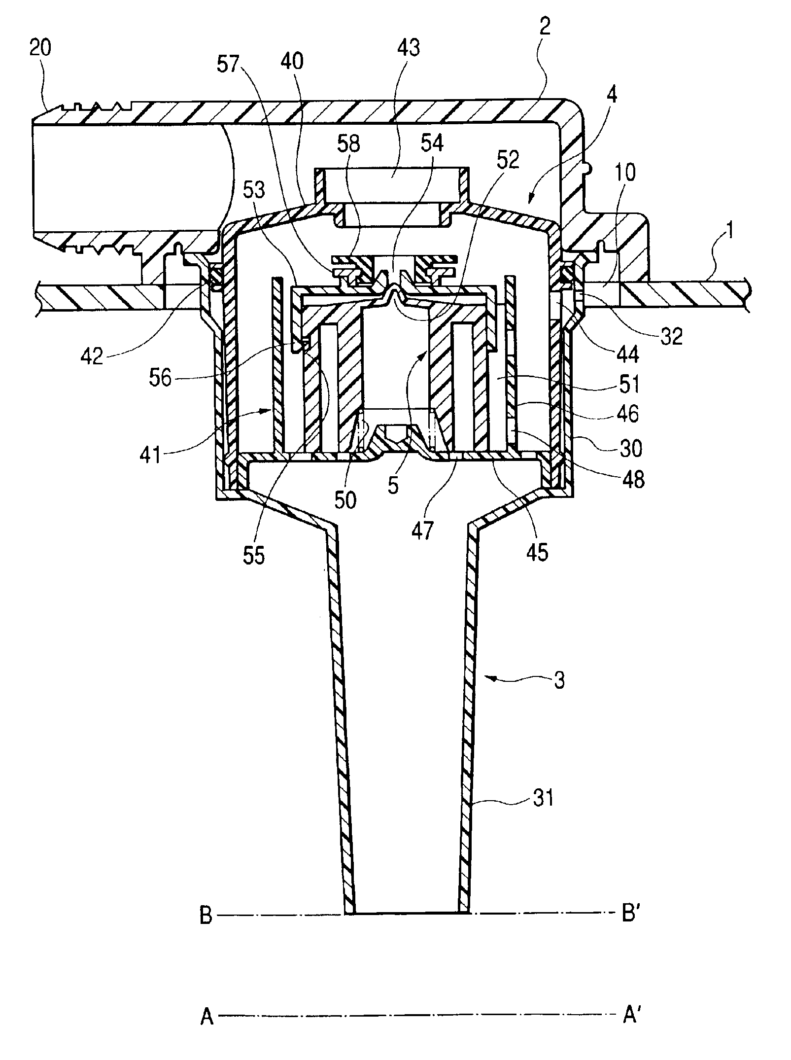 Outflow-limiting device of fuel tank