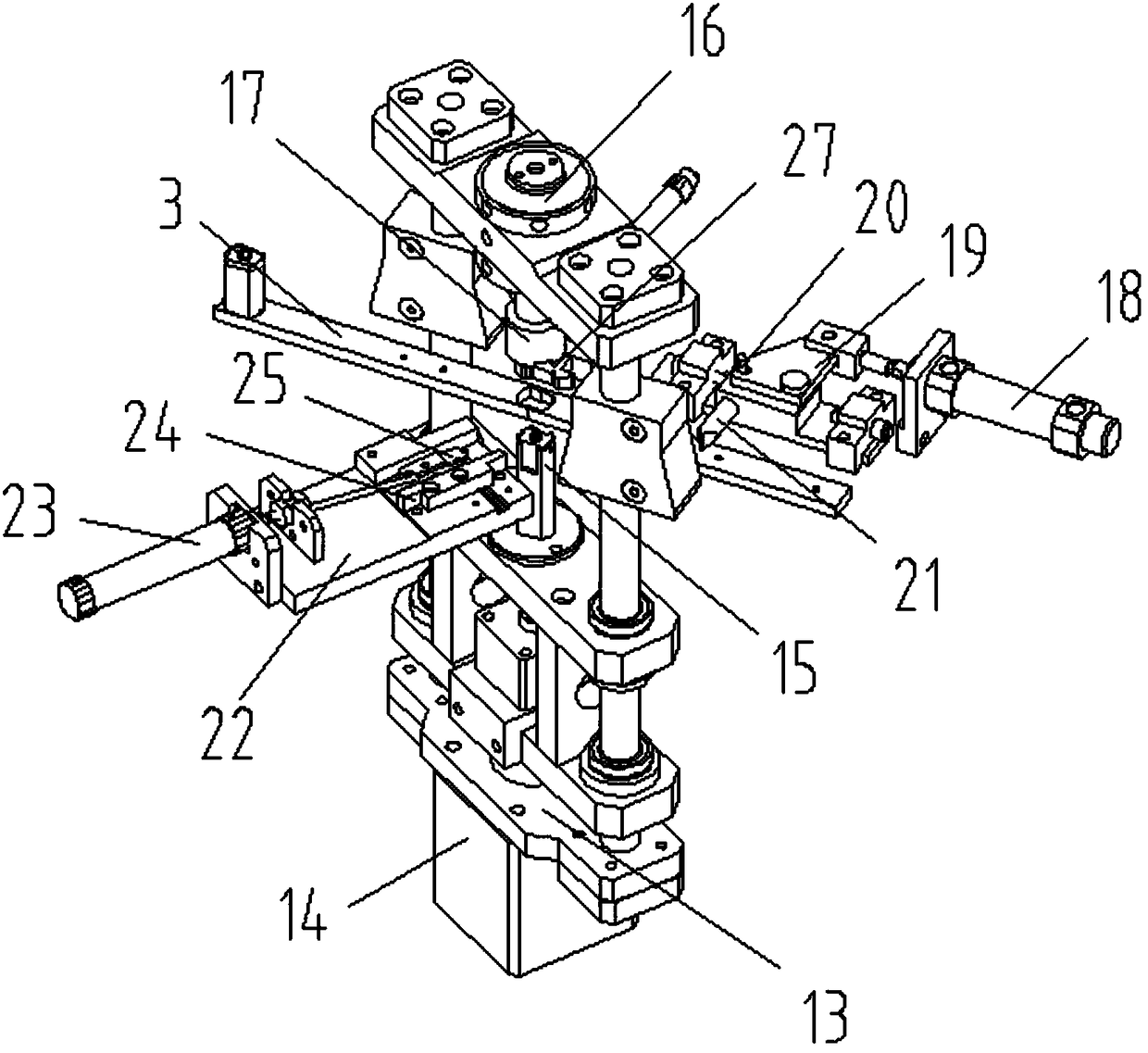 A magnetic tile stator automatic assembly machine for a micro-motor