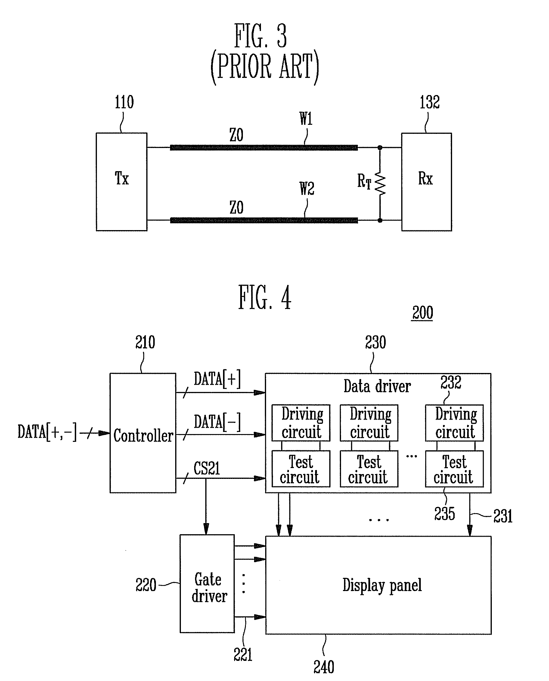 Differential signaling system and flat panel display with the same