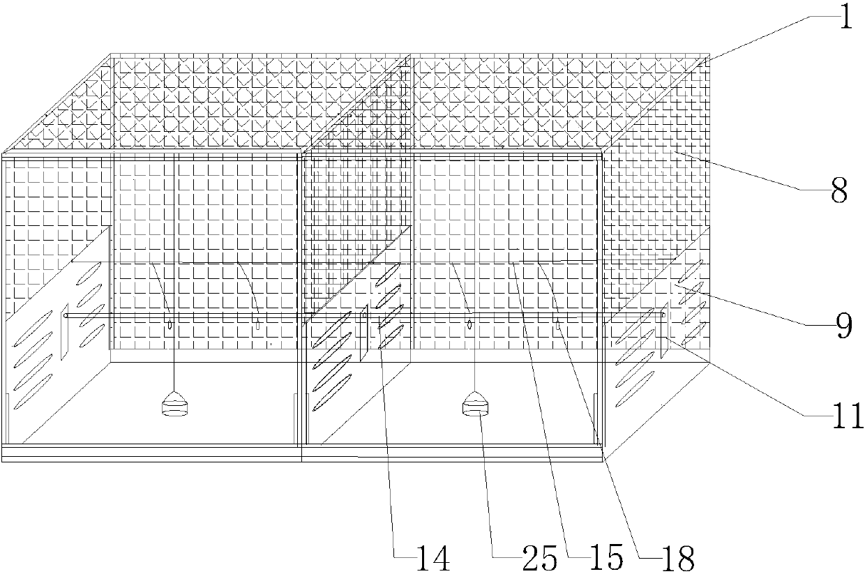 A kind of cage device for flat raising experiment of animals