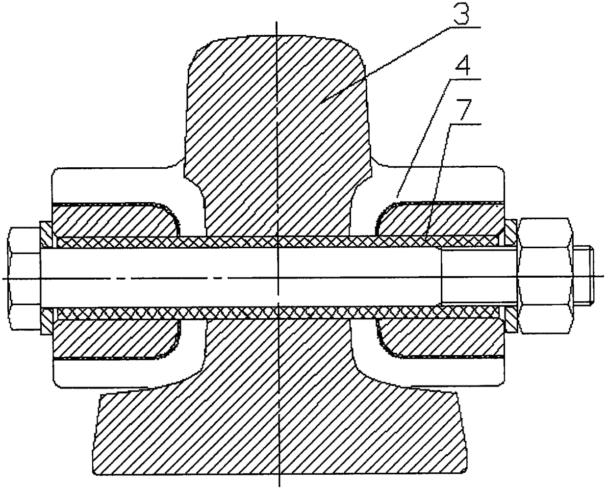 Seamless steel rail insulation safety device