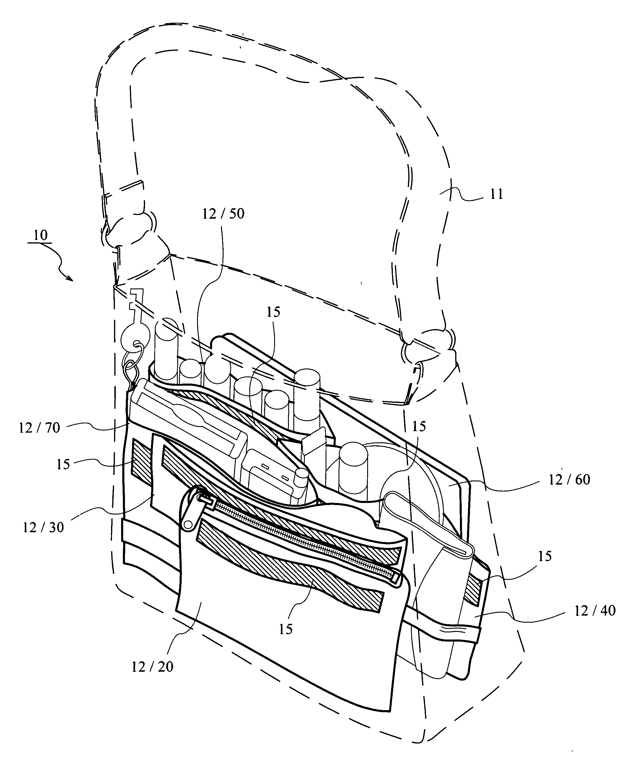 Carry bag modular organizer system