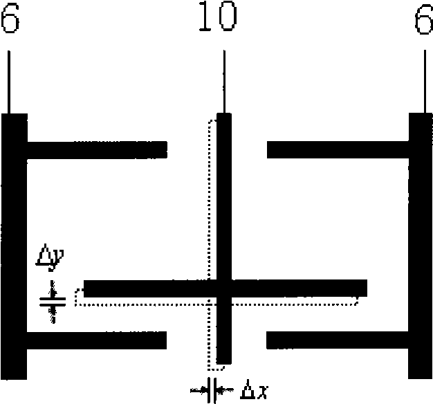 Comb condenser type dual-spindle accelerometer